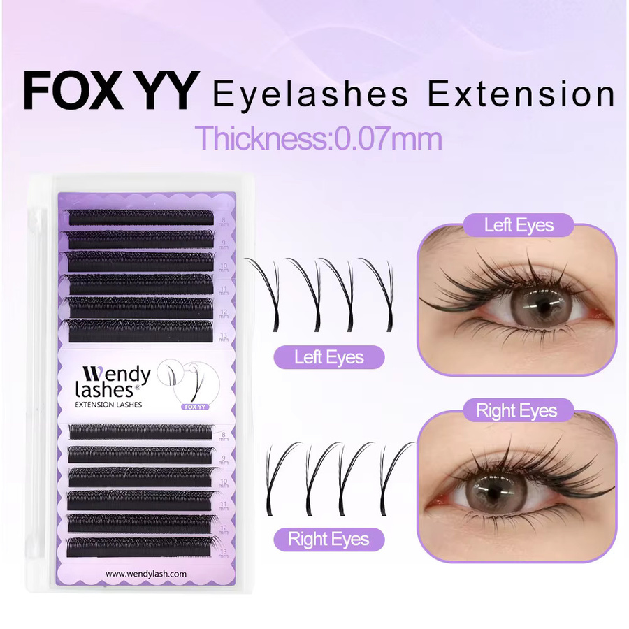 Wendy Lashes Wimpernverlängerung YY-Form, 8–13 mm, 12 Reihen - Bild 2