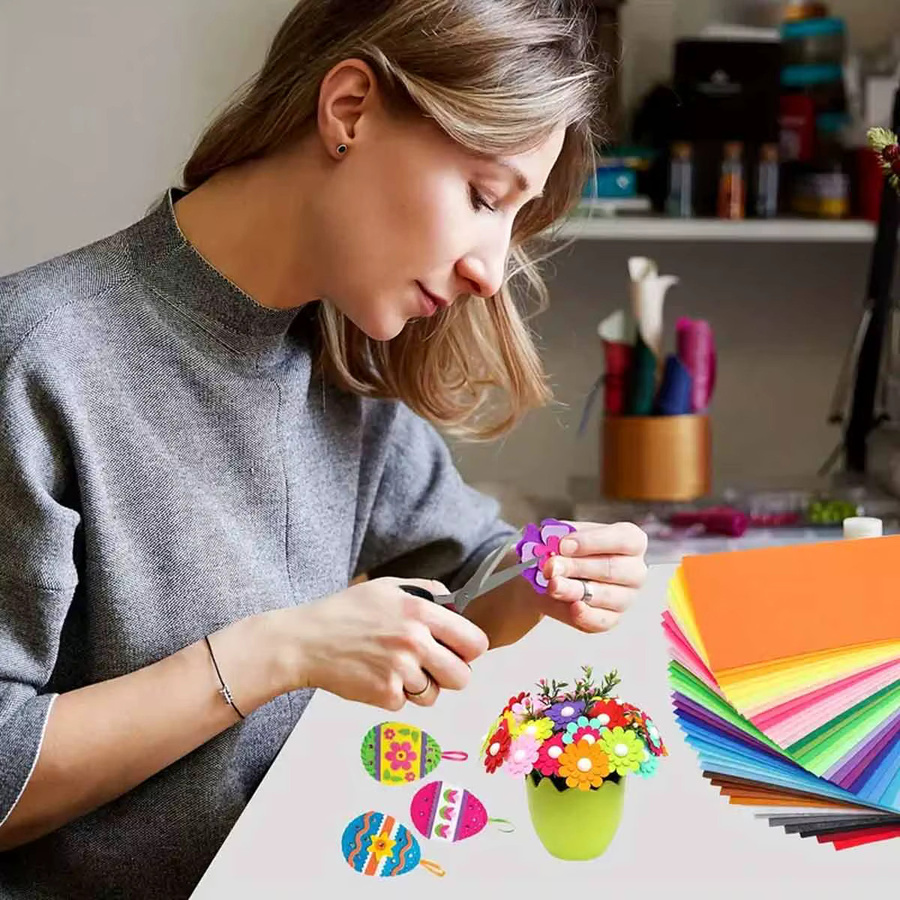 40 Stück bunter Filzstoff in Multicolour zum Basteln und Nähen - Bild 4
