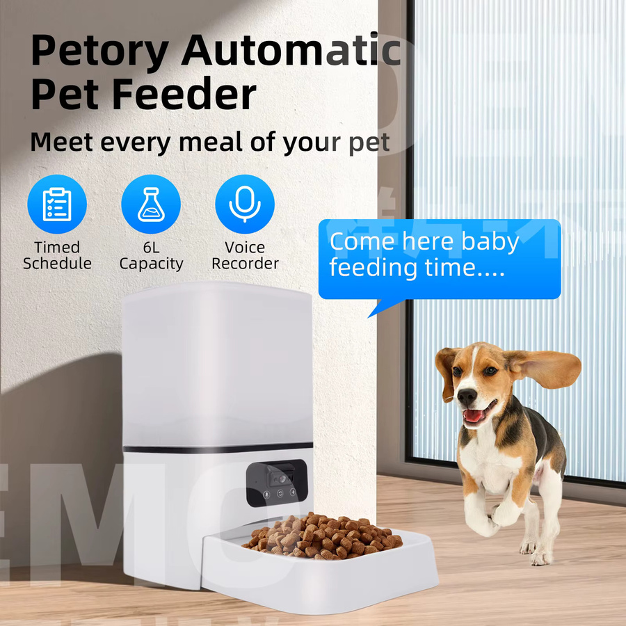 ZYfeeder Smart WiFi Futterautomat mit Kamera und App-Steuerung, 6L, Weiß - Bild 2