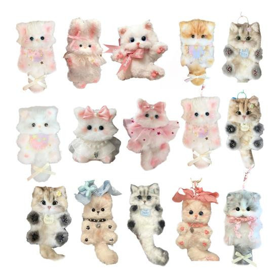 Zoeneed DIY Kätzchen Schlüsselanhänger Set Katze Plüschtier Basteln - Bild 1