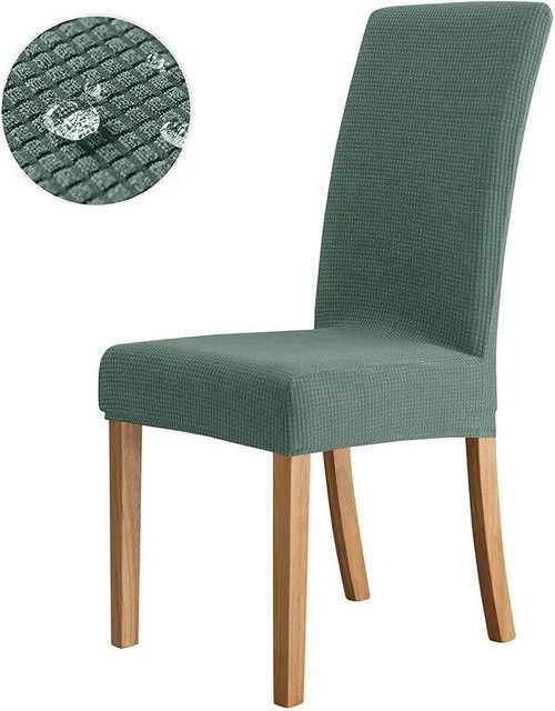 BC-Warm Home Stretch-Jacquard Stuhlbezug für Esszimmer und Küche, schmutzabweisend, Grün - Bild 1