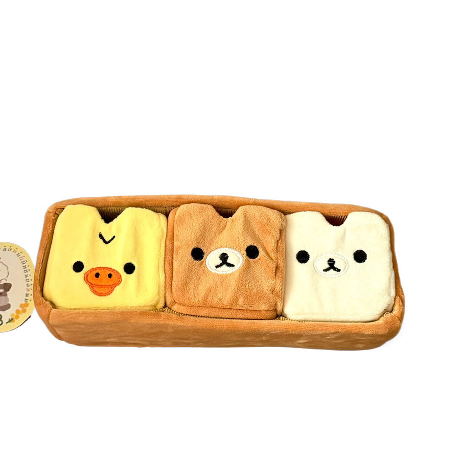 Rilakkuma Plüsch-Aufbewahrungsbox mit Unterteilung als Schreibtisch-Organizer für Schmuck und Schreibwaren - Bild 7