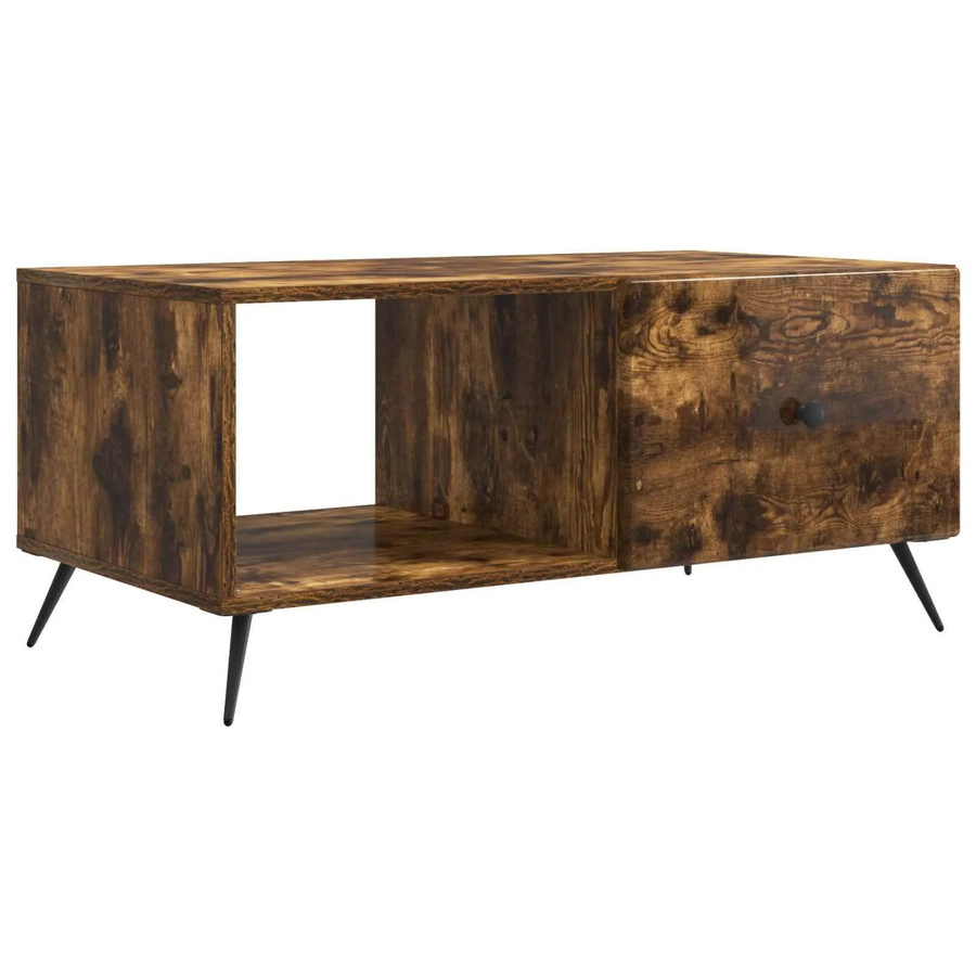 vidaXL Couchtisch aus Holzwerkstoff in Geräuchert Eiche, B/T/H: 90 x 50 x 40 cm - Bild 2