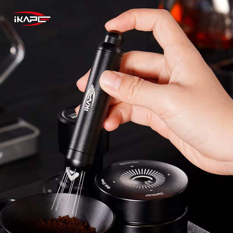 IKAPE WDT-Werkzeug magnetischer Espressopulververteiler aus Edelstahl in Schwarz - Bild 4