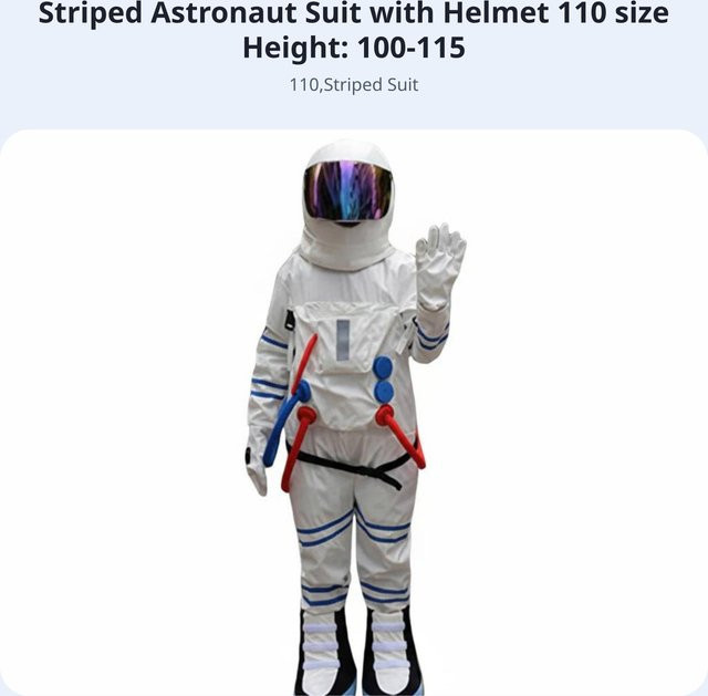 Binchi Outdoor Product Astronauten Kostüm, Raumanzug, Weiß - Bild 1