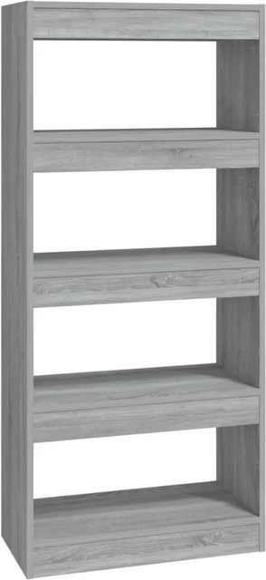 vidaXL Bücherregal und Raumteiler in Grau Sonoma aus Holzwerkstoff, B/T/H: 60 x 30 x 135 cm - Bild 1