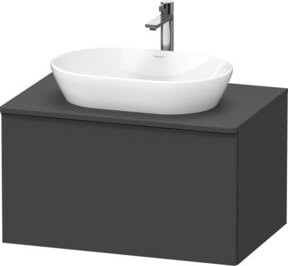 Duravit Waschtischunterschrank D-Neo wandhängend in Weiß und Grau matt, B: 80 cm, T: 55 cm, H: 45,9 cm - Bild 1