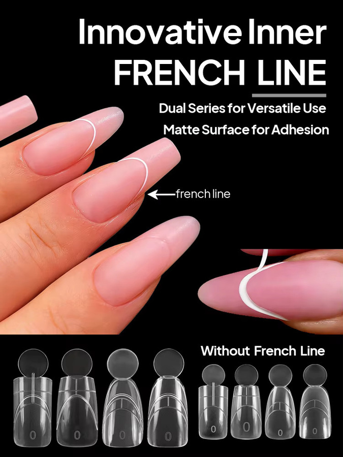 Nailpop Nailpop French Line Dual-Formen Nagelspitzen, 140 Stk. - Bild 7