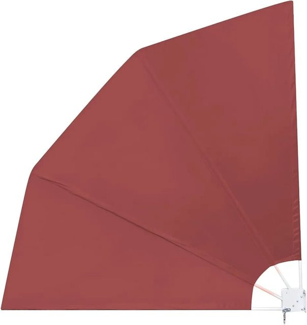 vidaXL Faltbarer Balkonfächer in Terracotta-Rot mit UPF 50 Sonnenschutz, B/H: 210 x 210 cm - Bild 1