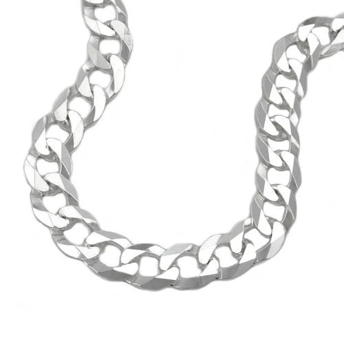 SIGO Kette Panzer flach, 925 Silber, 45 cm, Unisex - Bild 1