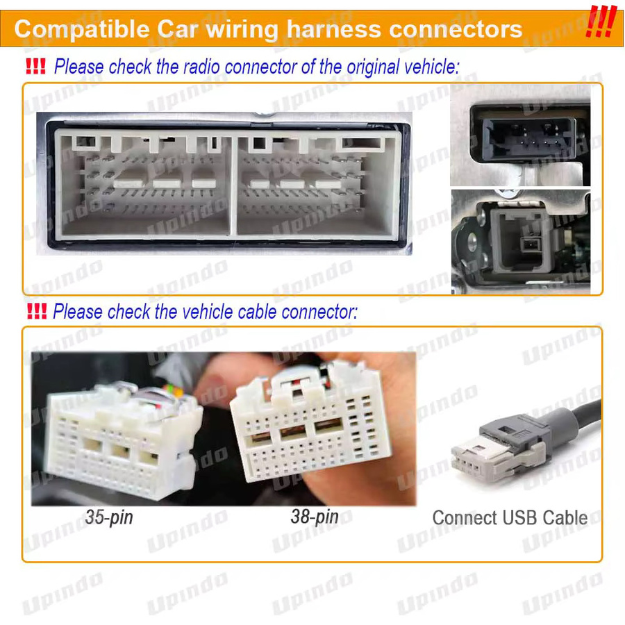 Upindo Auto Stereo Power Kabel Stecker Adapter für Android Radio Kabelbaum passend für Hyundai Celesta I10 I20 und KIA KX3 K2 Cerato - Bild 3