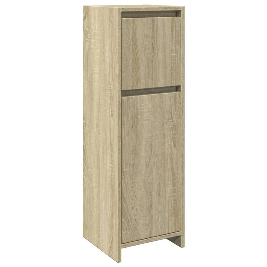 vidaXL Badezimmerschrank Sonoma Eiche, Wandmontage mit Türen und Schubladen, B/T/H: 30 x 30 x 95 cm - Bild 2