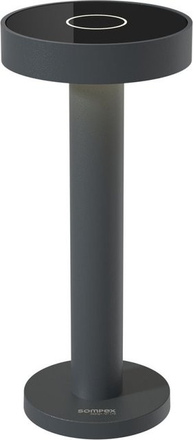 Sompex BORO Akku-Tischleuchte in Grau, dimmbar, IP65 wetterfest, Durchmesser: 9 cm, Höhe: 20 cm - Bild 1
