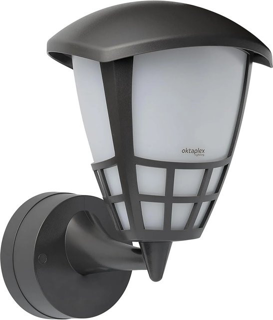Oktaplex Außenlampe Bel Wandleuchte für Garten und Terrasse in Anthrazit mit E27 Fassung und IP54 Schutzklasse - Bild 1