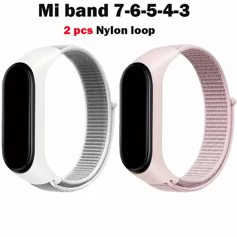 Uhrenarmband Nylon, 2 Stück, Xiaomi Mi Band 7, 6, 5, 4, 3, Unisex - Bild 5