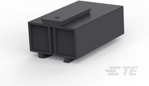 TE Connectivity Leiterplattensteckverbinder FASTIN-FASTON in Schwarz mit 2 Polstellen und 10mm Rastermaß - Bild 1