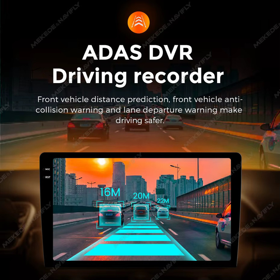 MEKEDE Dashcam Full HD 1080P mit 170 Grad Weitwinkel für Navigation, Parkmonitor und ADAS, Schwarz - Bild 2
