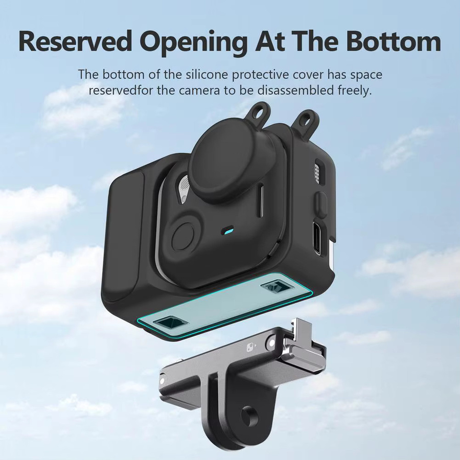 Insta360 GO Ultra Silikon Schutzhülle in Schwarz mit Objektivschutzfilm für deine Action Kamera - Bild 4