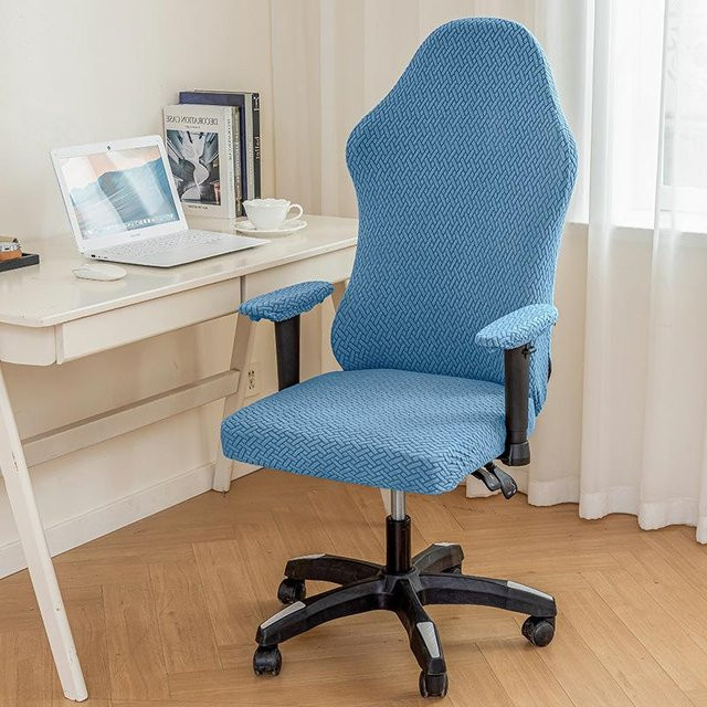 Yiran Furniture Gestrickter Stuhlbezug aus Polyester in Blau für E-Sport und Gaming-Stühle - Bild 1