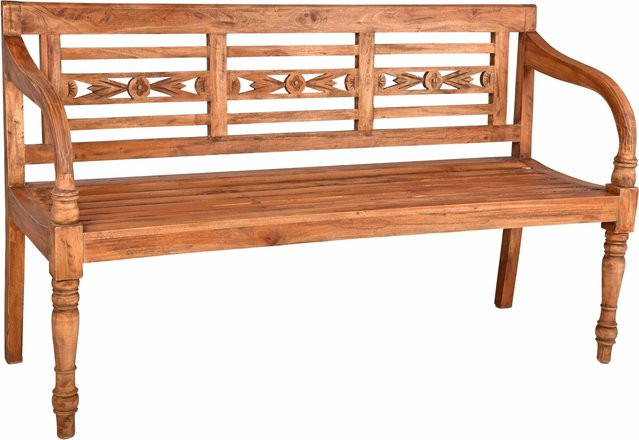 Garden Pleasure Bank MOYO 3-Sitzer in Mahagoni mit Armlehnen - Bild 1