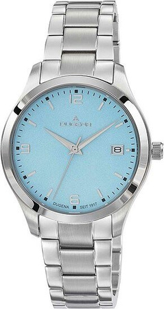 Dugena Damenuhr Tresor Woman, Quarz, Edelstahl, Blau, 33 mm