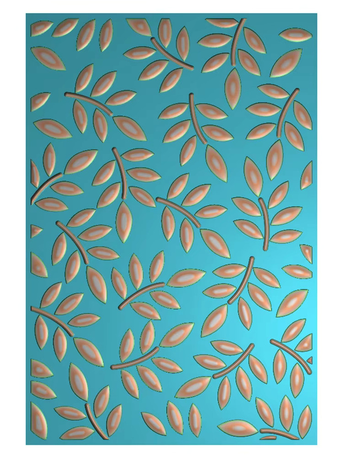 3D-geprägter Kunststoffordner mit Blattstrukturdesign für DIY-Papierhandwerk und Visitenkarten - Bild 4
