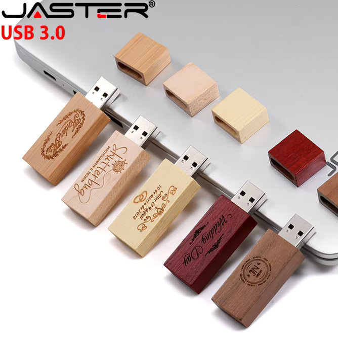 JASTER USB 3.0 Flash-Laufwerk aus Holz in Braun mit 128 GB Speicherplatz - Bild 4