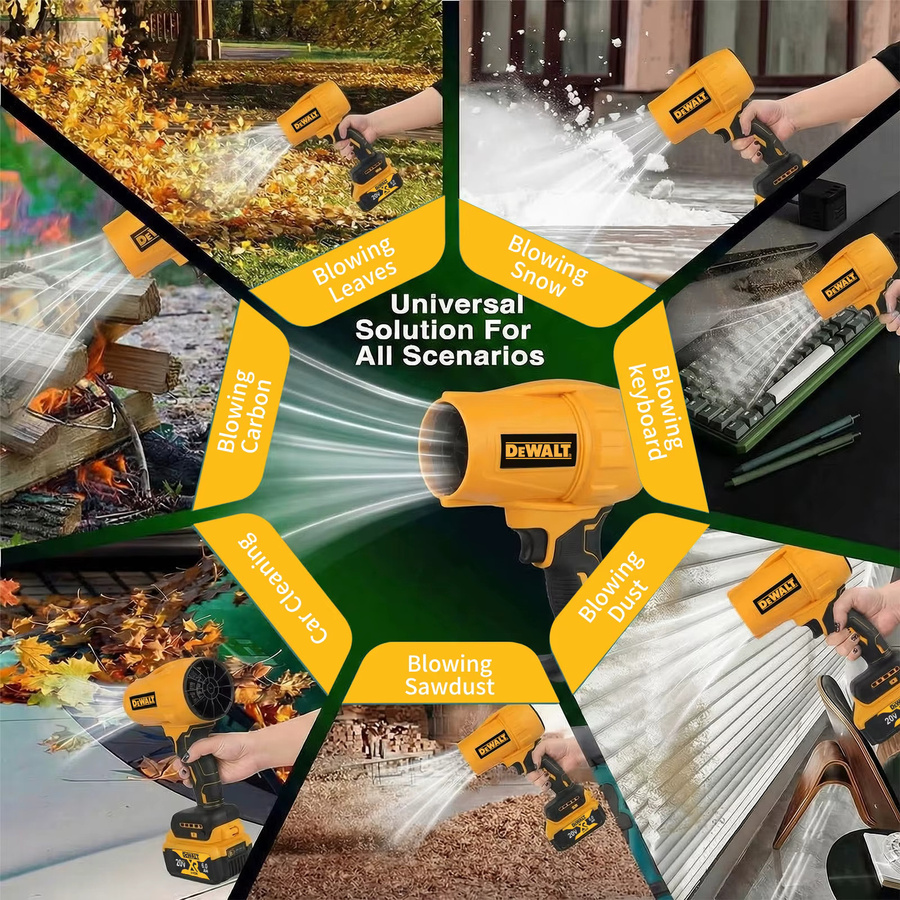 DEWALT Akku-Laubbläser 20V in Gelb mit Akku - Bild 4