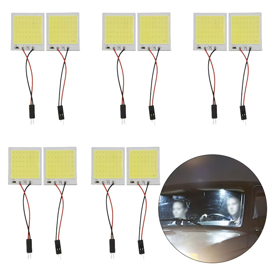 NIGHTKIST 10er Set T10 SMD COB LED Auto-Innenraumbeleuchtung in Weiß, 4W 12V - Bild 2