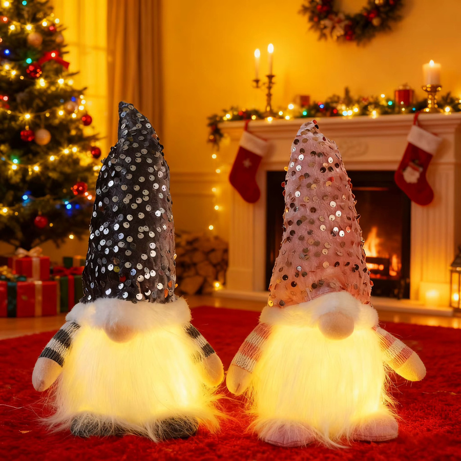 Leclstar Weihnachts-Pailletten-Zwergpuppe, Plüsch-Zwerg, Bunt - Bild 4