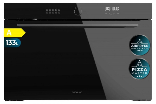 Cecotec Multifunktionsbackofen Bolero Hexa AF319000 mit Fritteusenfunktion in Schwarz mit Glasfront