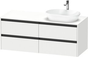 Duravit Waschtischunterschrank Ketho.2 in Weiß, wandhängend mit 4 Schubladen, Breite: 140 cm, Tiefe: 55 cm - Bild 1