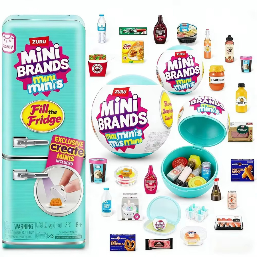 Mini-Kühlschrank Blind Box, Simuliertes Lebensmittel-Spielzeug, Bunt / Mehrfarbig - Bild 2