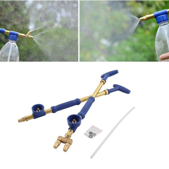 Einstellbare Messing-Druckdüse mit Einzel- oder Doppelkopf-Push-Pull-Funktion in Gold - Bild 1