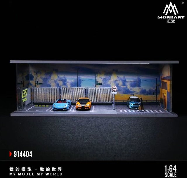 Linyi toy car 1:64-Autos-Garage Diorama Modelle Set, Montage Beleuchtungsszene, ab 14 Jahren - Bild 1