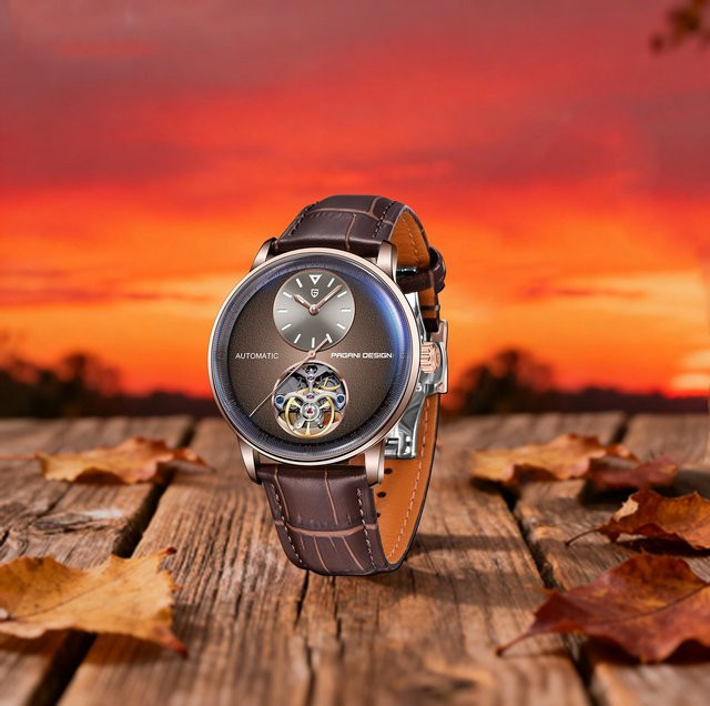 PAGANI DESIGN Armbanduhr, Automatik, Tourbillon, Edelstahl, 42 mm, Herren - Bild 1