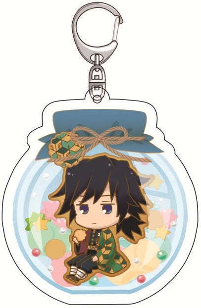 YIRAN Jewelry Schlüsselanhänger Acryl, Anime Demon Slayer, 55mm, Unisex, grau - Bild 1