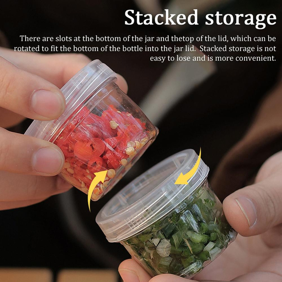 Tragbares Outdoor Camping Gewürzflaschen-Set aus transparentem Material zum Spleißen für Picknick und Barbecue - Bild 3
