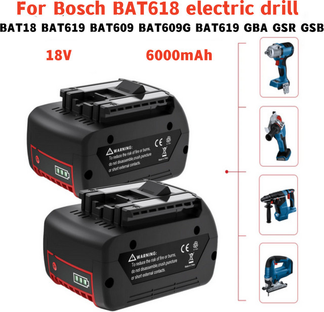 Bosch Li-Ion Akku 18V 4,5Ah in Schwarz für elektrische Bohrmaschinen BAT618 BAT609 BAT609G BAT618G BAT614 - Bild 1
