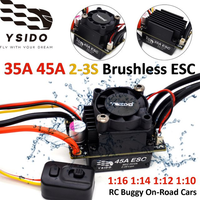 YSIDO Bürsenloser elektrischer Geschwindigkeitsregler, 1:16, 1:14, 1:12, 1:10 - Bild 1