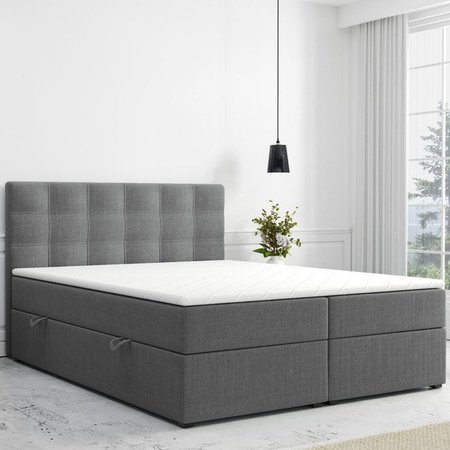 Boxspringbett ROM von Möbel Punkt mit Bettkasten in Anthrazit, Webstoff, B/T/H: 160 x 200 x 110 cm
