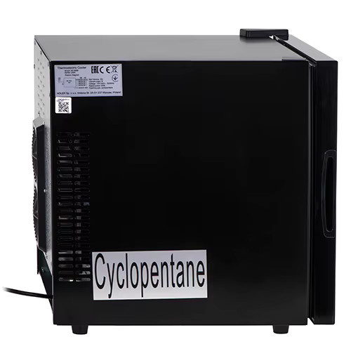 Adler Thermoelektrischer Kühlschrank mit schwarzem Glas, 28 l Fassungsvermögen, LED-Innenbeleuchtung, B/T/H: 49 x 43 x 51 cm - Bild 4