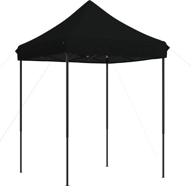 vidaXL Party-Zelt Schwarz aus Oxford-Stoff und Stahl, B/T/H: 200 x 200 x 306 cm - Bild 1