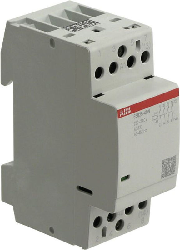 ABB Installationsschütz ESB25-40N-06 mit 4 Schließern, 25A, 230V AC/DC, Weiß - Bild 2