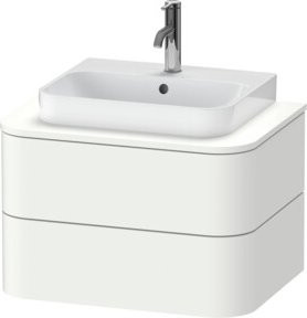 Duravit Waschtischunterschrank Happy D.2 Plus ohne Aufsatz, weiß supermatt, Wandmontage, 2 Schubkästen, B/H: 40,8 x 48,0 cm - Bild 1