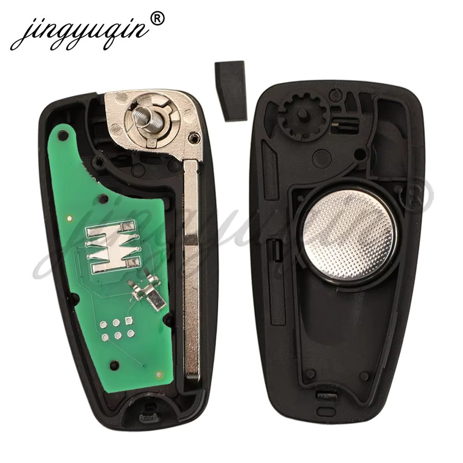 Modifizierter Fernbedienungs-Autoschlüssel von jingyuqin in Schwarz für Ford B/C/S-Max Focus Mondeo Kuga Fiesta Ecosport Galaxy Transit 315/434MHz ASK 4D60/4D63 5WK48791 - Bild 4