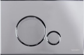 Duravit Betätigungsplatte DuraSystem für WC Beta, aufgesetzt, Dual Flush, Chrom hochglanz, B/T/H: 23,0 x 15,05 x 6,5 cm - Bild 1