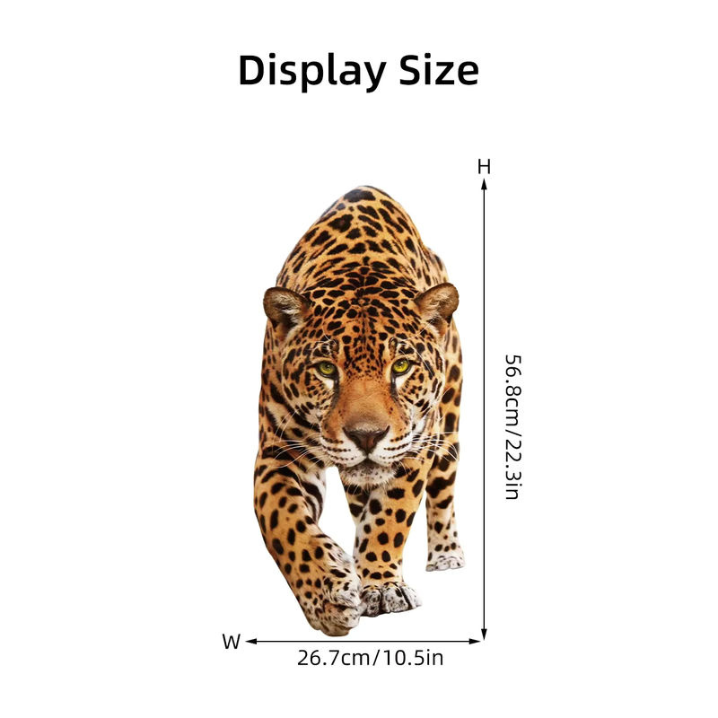 BRUP Aquarell Leopard Wandaufkleber Realistisches Tier Motiv in Braun und Mehrfarbig für Kinderzimmer und Wohnzimmer - Bild 5
