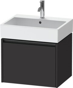 Duravit Waschtischunterschrank Ketho.2 in Graphit Matt, wandhängend mit 1 Auszug, B: 58,4 cm, T: 46 cm, H: 44 cm - Bild 1