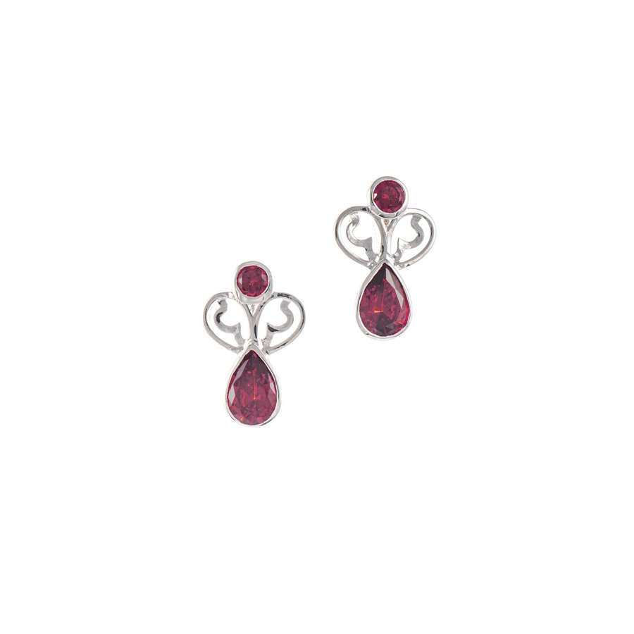 Ohrstecker 925 Silber, Zirkonia, beere, Damen - Bild 1